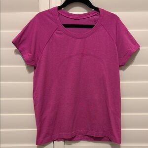 Lululemon swiftly tech short sleeve pink